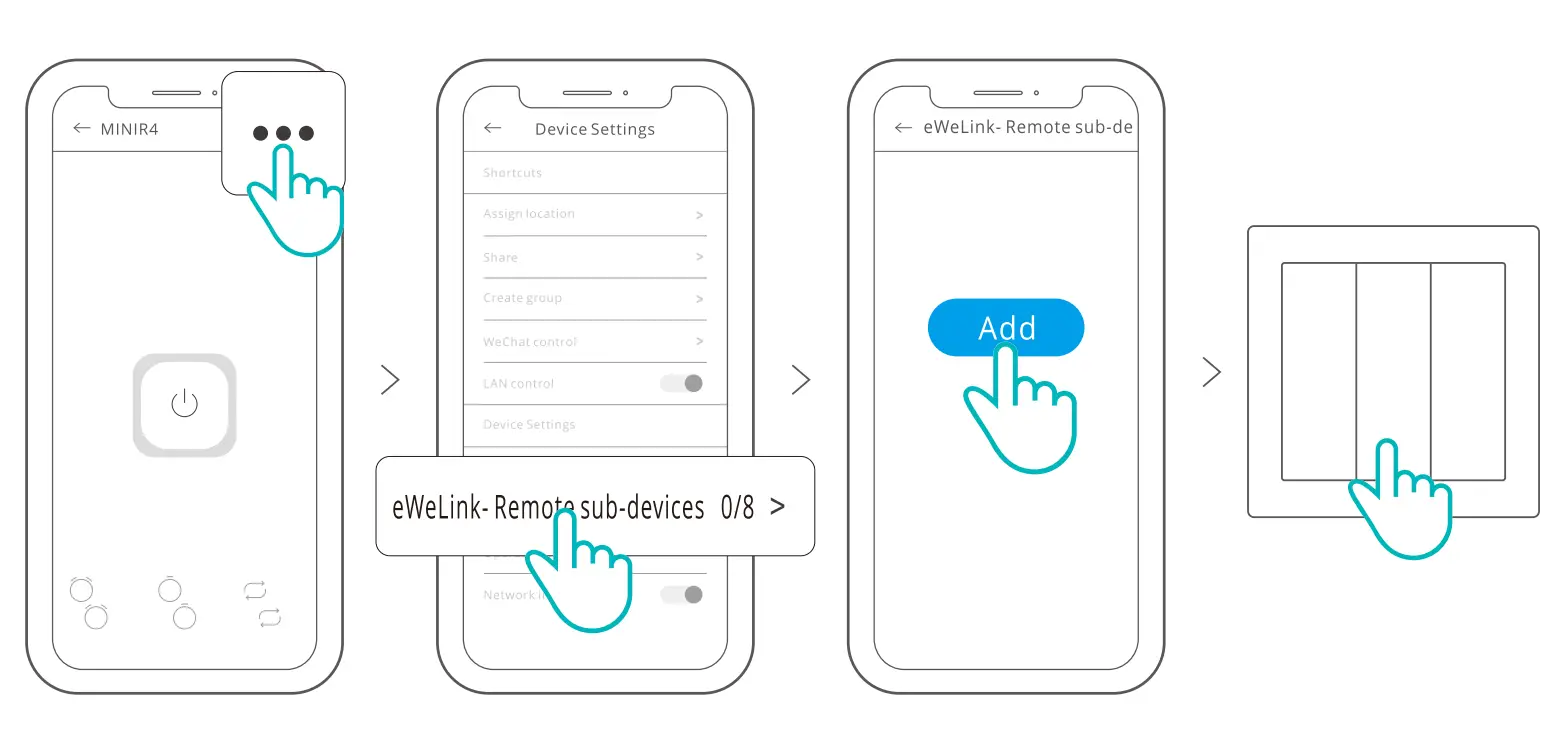 Add eWeLink-Remote Sub-devices