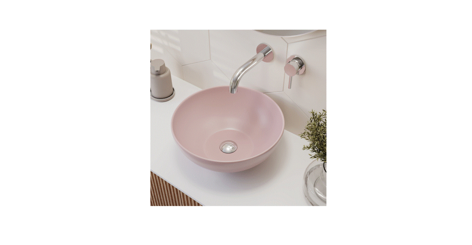 Better Bathrooms Beba 25853 Pink Round Countertop Basin And Waste User Manual Better Bathrooms Beba 25853 Pink Round Countertop Basin And Waste User Manual