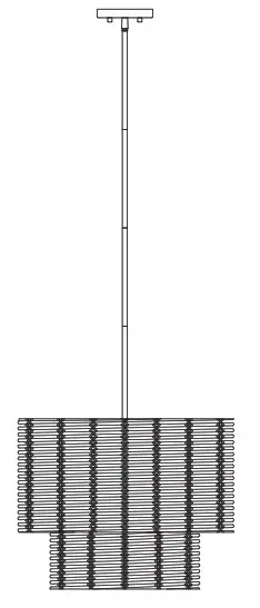 TRUE FINE TD10031C Dayereh 20 Inch 4 Light Coastal Tiered Rattan Drum Chandelier Light