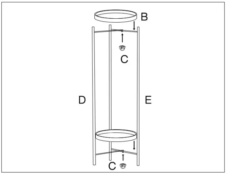 WELLFOR-OP-HPY-70627BK-Modern-Steel-Plant-Stand-fig-3