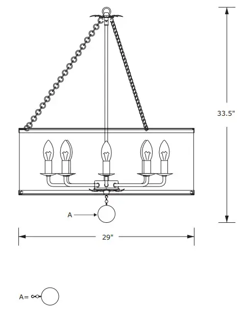 CRYSTORAMA 515-GA Broche Eight Light Chandelier