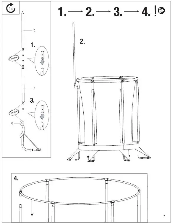 HUDORA-Safety-140-Children's-Trampoline-FIG-9