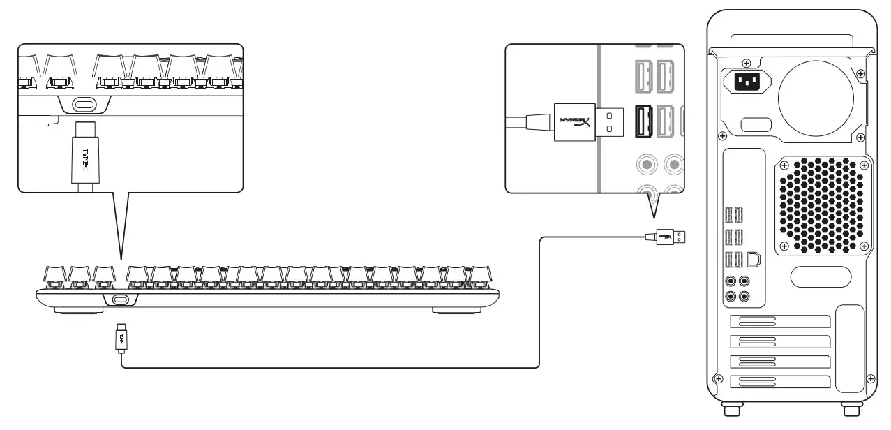 HyperX 639N9AA#ABA PBT Mechanical Gaming Keyboard - Installation