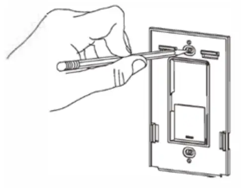 EarthTronics WP1025 5 Key Battery Powered Wall Switch - position