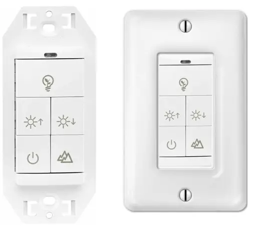 EarthTronics WP1025 5 Key Battery Powered Wall Switch
