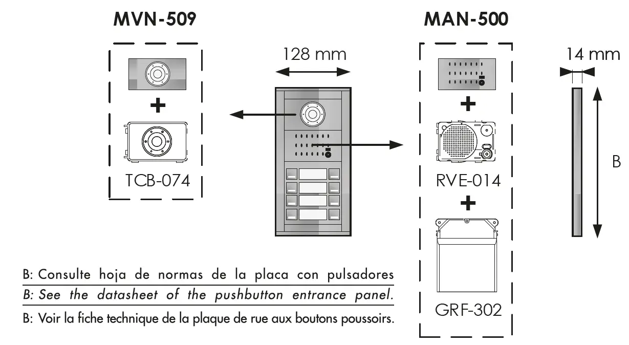 ALCAD TCB-074 2 Wire Videodoor Entry System 1
