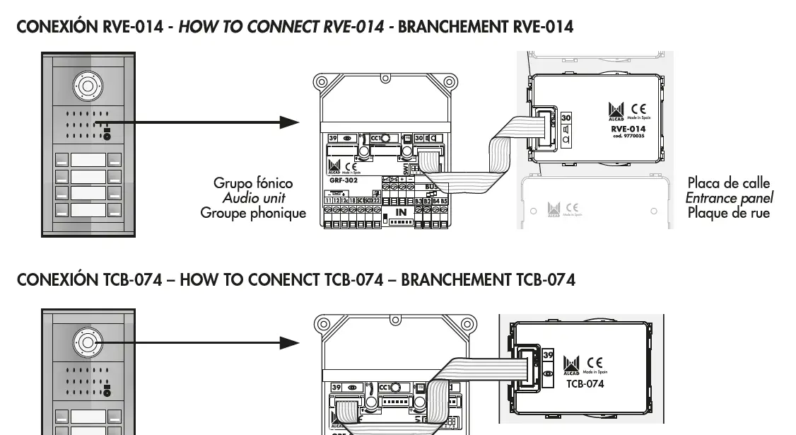 ALCAD TCB-074 2 Wire Videodoor Entry System 9