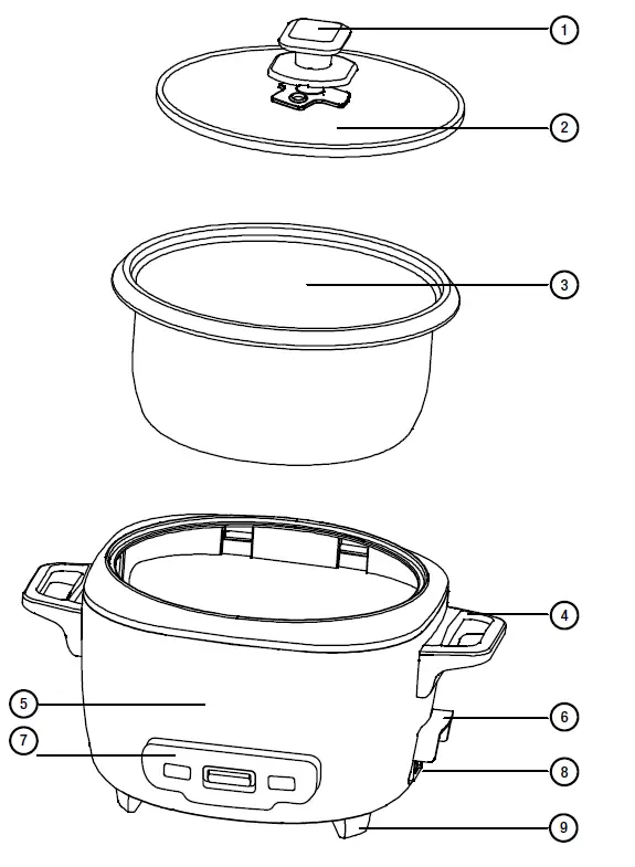 Russell Hobbs RHRC20BLK Turbo Rice Cooker 1