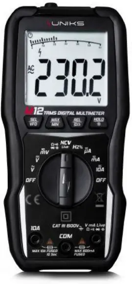 UNIKS M12 Multifunctional Digital Multimeter