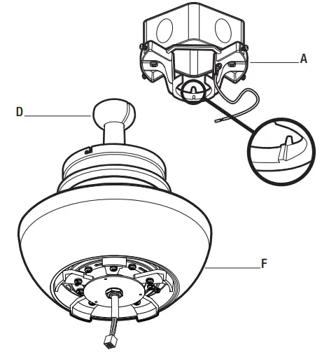 HAMPTON BAY YG990-MBK Loomis 44 in. LED Indoor Matte White Ceiling Fan - Carefully