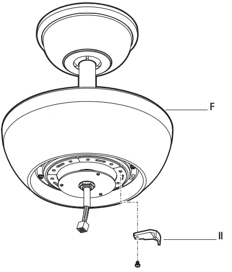 HAMPTON BAY YG990-MBK Loomis 44 in. LED Indoor Matte White Ceiling Fan - discard