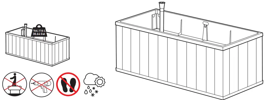 KeTeR 17206727 Sequoia Planter - fig 1