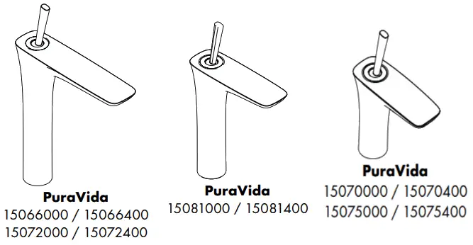 hansgrohe 15066000 PuraVida Tap Pure Chrome for Washbasins