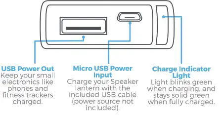 Core Equipment 40078 Rechargeable Bluetooth Speaker Lantern - spker