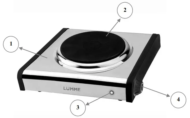 LUMME LU 3636 Electric Hob - Parts list