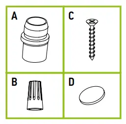 ASD UCB 9D3CC WH LED Under Cabinet Bullnose - Figure