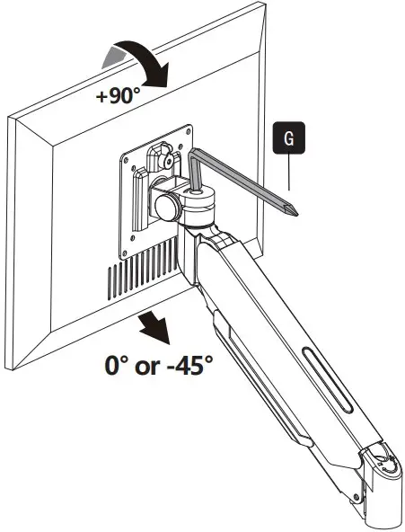 Adjust monitor tilting angle