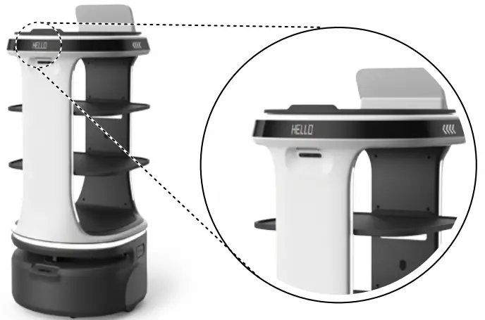 BEARROBOTICS Servi Plus Ultimate Hospitality Food Service Delivery Robot - Custom Display