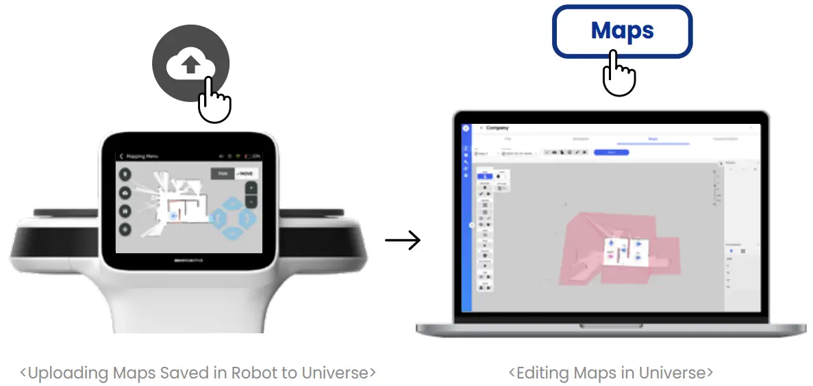 BEARROBOTICS Servi Plus Ultimate Hospitality Food Service Delivery Robot - Finish Mapping