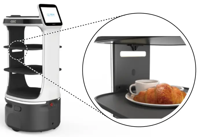 BEARROBOTICS Servi Plus Ultimate Hospitality Food Service Delivery Robot - Food light