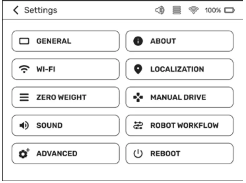 BEARROBOTICS Servi Plus Ultimate Hospitality Food Service Delivery Robot - Settings 16