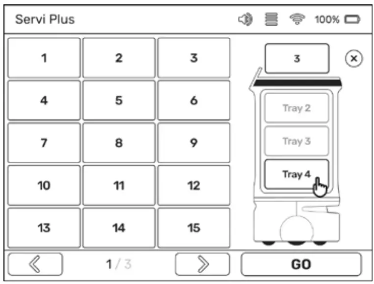 BEARROBOTICS Servi Plus Ultimate Hospitality Food Service Delivery Robot - Settings 5