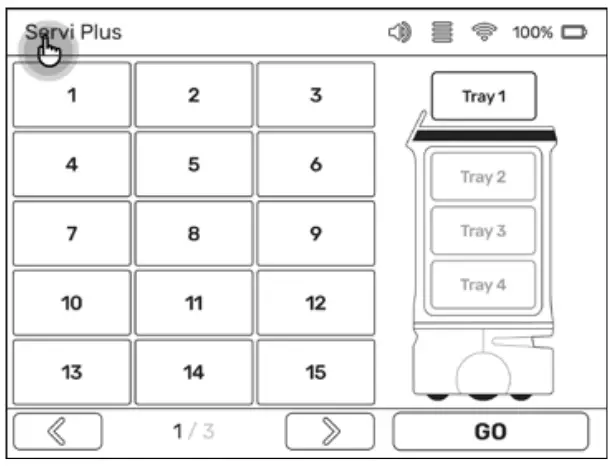 BEARROBOTICS Servi Plus Ultimate Hospitality Food Service Delivery Robot - Settings