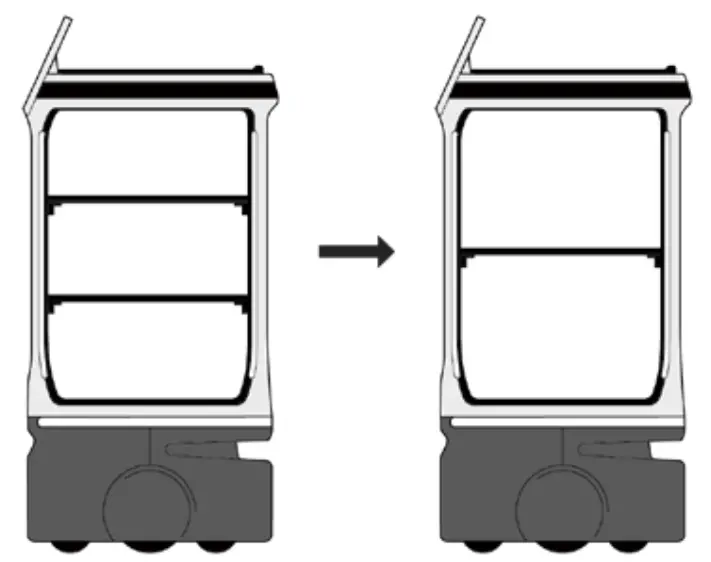 BEARROBOTICS Servi Plus Ultimate Hospitality Food Service Delivery Robot - Using Trays