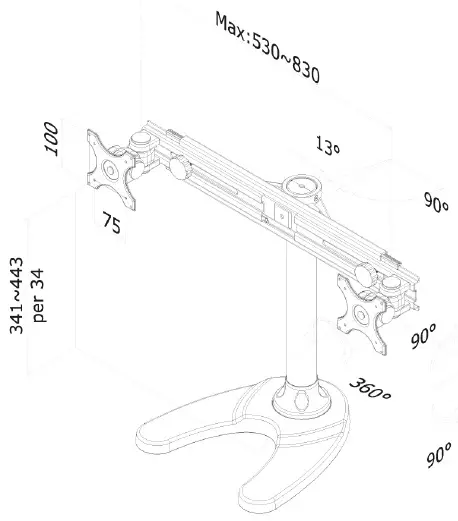 Neomounts-FPMA-D700DD-Monitor-Desk-Mount-fig-1