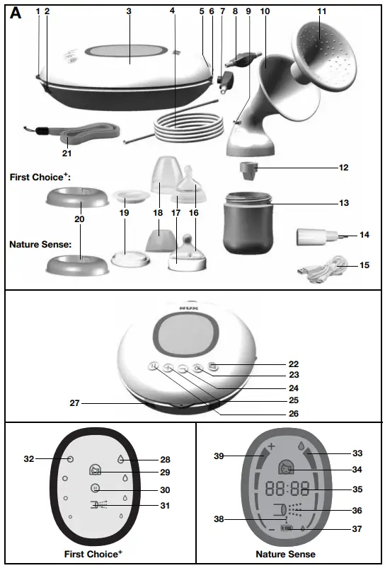 NUK BP7 First Choice Plus Electric Breast Pump - Composition 1