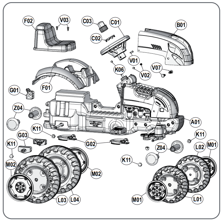 2052L Tractor Falk with Trailer - Figer 1
