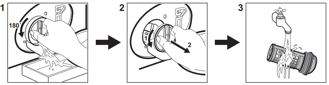 AEG LR76CUC16 Washing Machine - Cleaning the drain pump filter