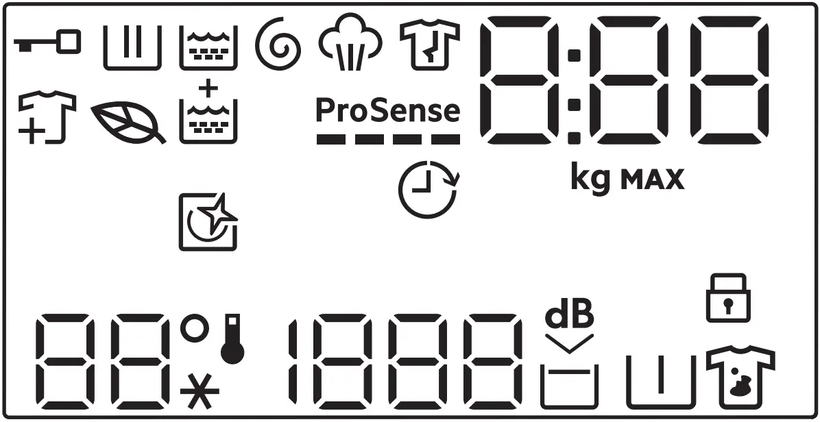 AEG LR76CUC16 Washing Machine - Display