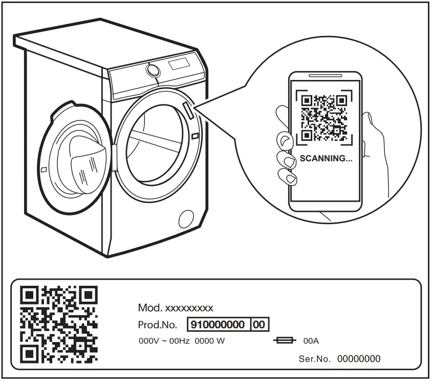AEG LR76CUC16 Washing Machine - Qr Code 1
