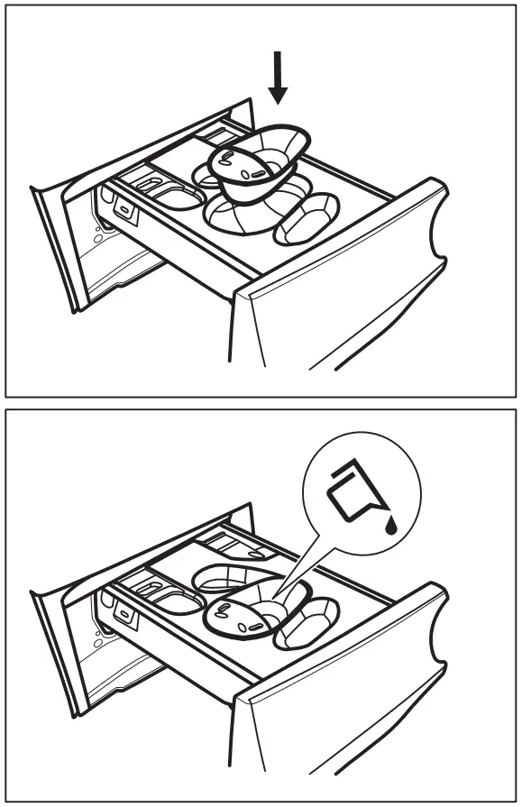 AEG LR76CUC16 Washing Machine - liquid detergent