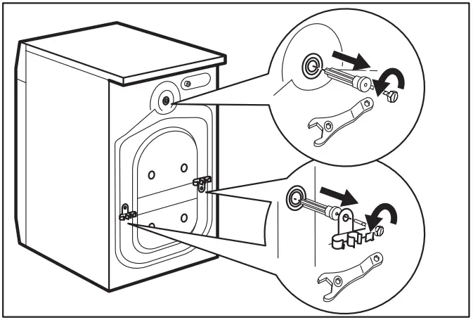 AEG LR76CUC16 Washing Machine - three bolts