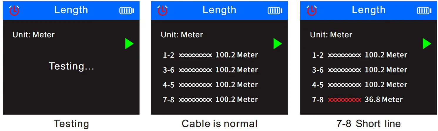 Atel Electronics NF-8508 Optical Wire Meter Tracer - Screen displays 10