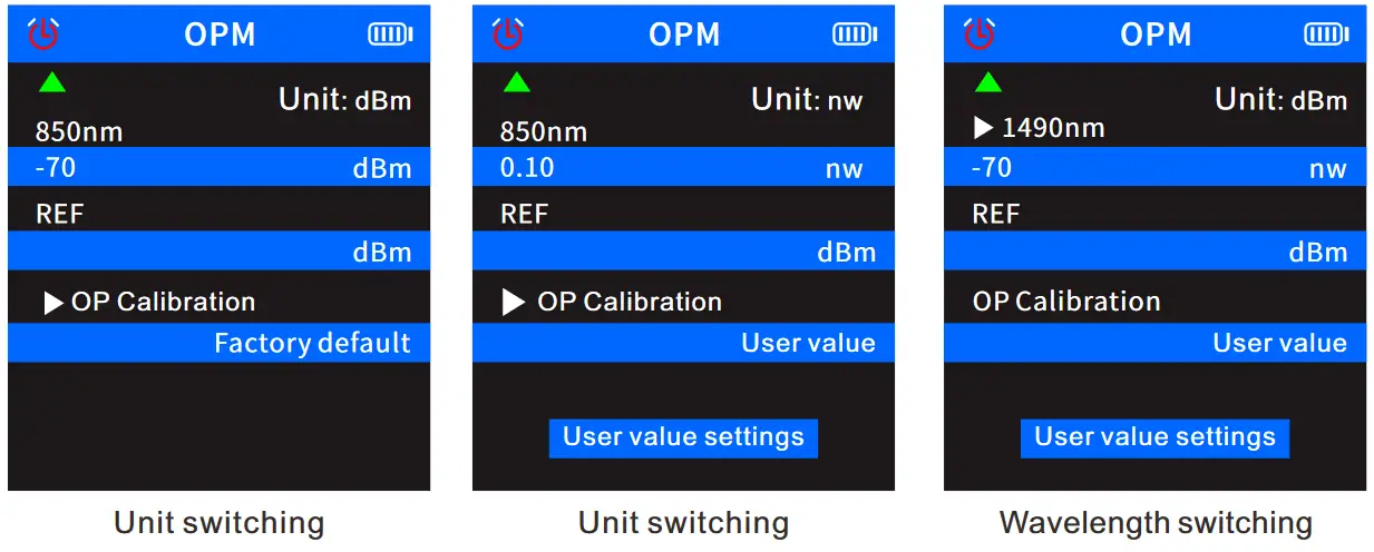 Atel Electronics NF-8508 Optical Wire Meter Tracer - Screen displays 13
