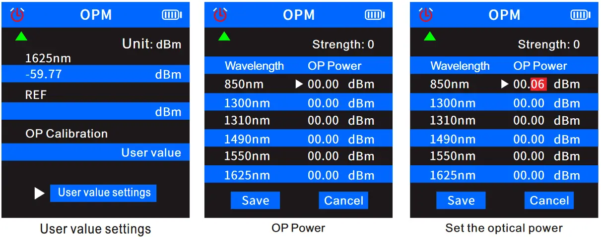 Atel Electronics NF-8508 Optical Wire Meter Tracer - Screen displays 14