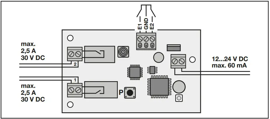 HOERMANN HET E2 SL Receiver - Connection