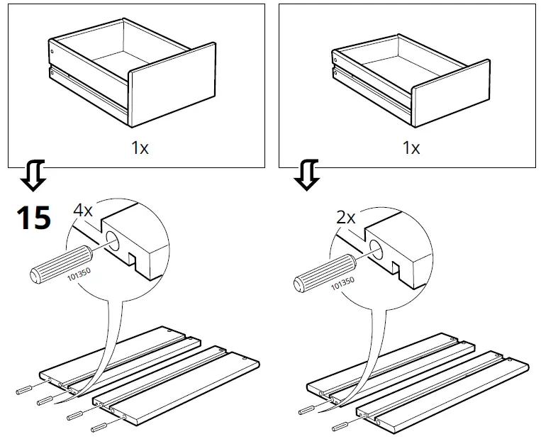 IKEA KULLEN 35x49cm Chest of 2 Drawers 15
