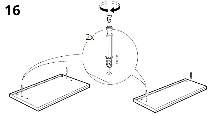 IKEA KULLEN 35x49cm Chest of 2 Drawers 16