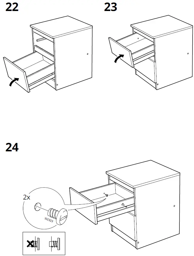 IKEA KULLEN 35x49cm Chest of 2 Drawers 20