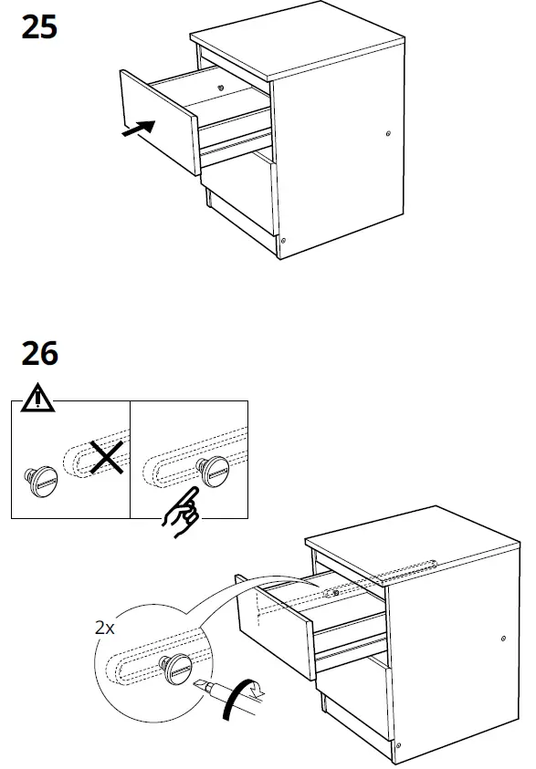 IKEA KULLEN 35x49cm Chest of 2 Drawers 21