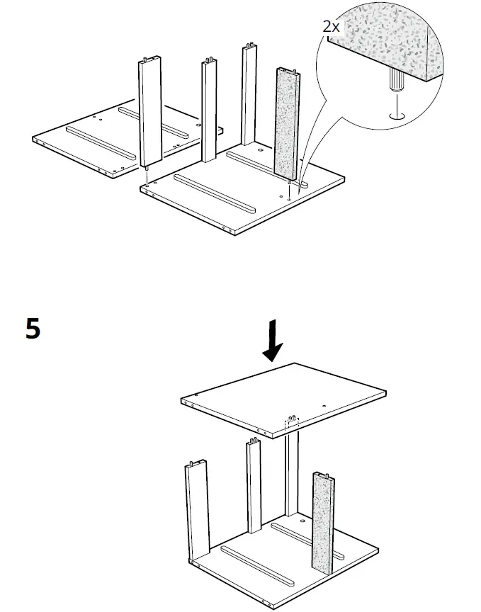 IKEA KULLEN 35x49cm Chest of 2 Drawers 4