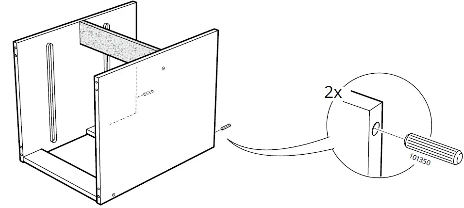 IKEA KULLEN 35x49cm Chest of 2 Drawers 4