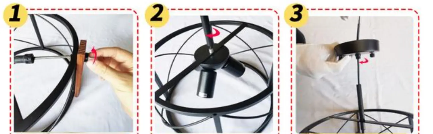 OUKANING HG-HCXLST-6535 Farmhouse Semi-Flush Mount Ceiling Light -