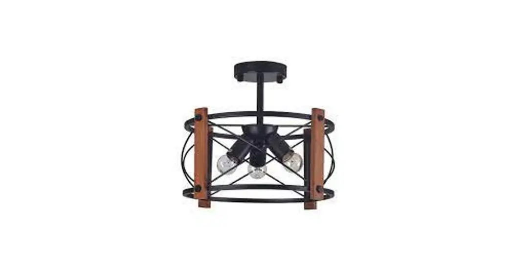 Oukaning Hg-hcxlst-6535 Farmhouse Semi-flush Mount Ceiling Light Installation Guide