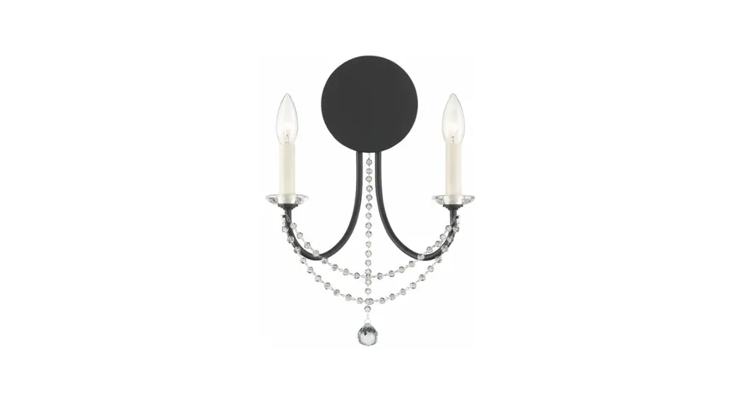 Crystorama Del-90802-mk Delilah 2 Light Wall Mount Chandelier Instruction Manual Crystorama Del-90802-mk Delilah 2 Light Wall Mount Chandelier Instruction Manual