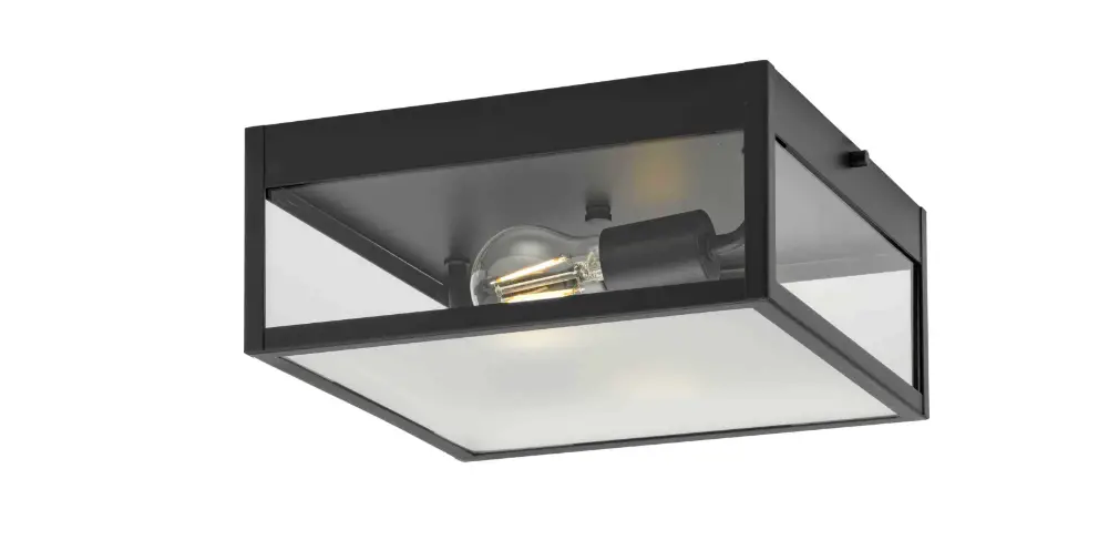 Progress Lighting P550136-31m 2 Light 11 Inch Matte Black Outdoor Flush Mount Instruction Manual